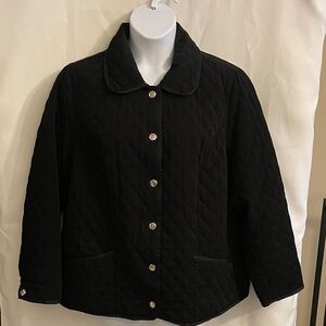 Lane Bryant Black Quilted Utility Jacket 18/20 2X